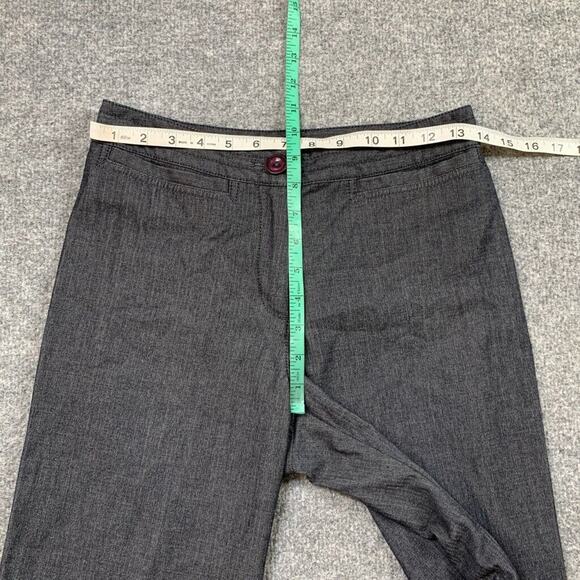 J Jill Pants Womens 2 Gray Linen Blend Stretch Wide Leg Welt Pockets Trousers - Picture 3 of 10